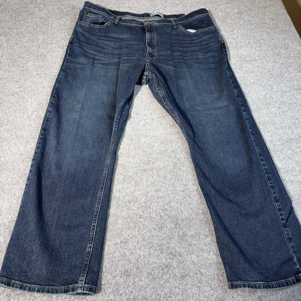 Wrangler Men's Jeans 42x30 (Fits 44x29) Relaxed Boot Cut Dark Wash Western Work
